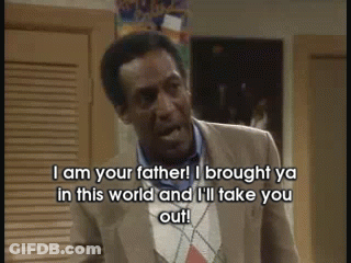 A Man In A Suit Says " I Am Your Father " GIF