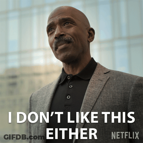 A Man In A Suit Says I Don T Like This Either GIF