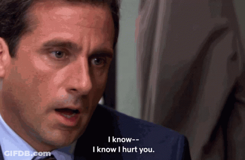 A Man In A Suit Says I Know- I Know I Hurt You GIF