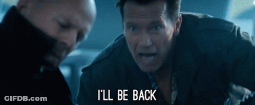 A Man In A Suit Says I 'Ll Be Back GIF