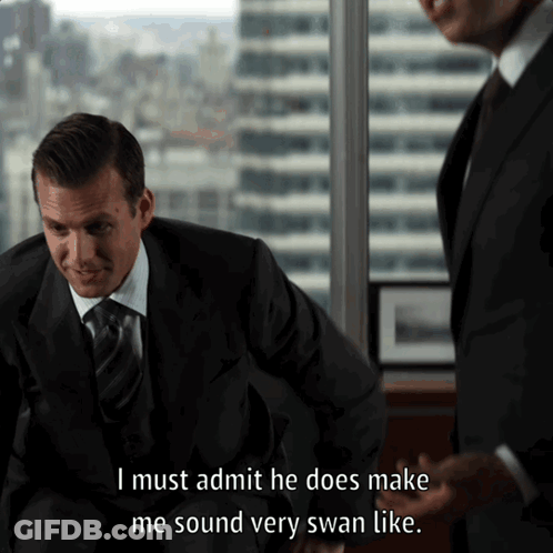 Man In Suit Saying He Sounds Swank GIF