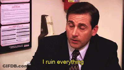A Man In A Suit Says I Ruin Everything GIF