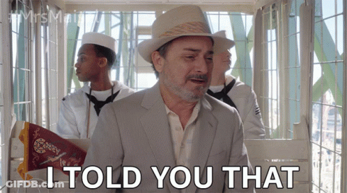 A Man In A Suit Says I Told You That GIF