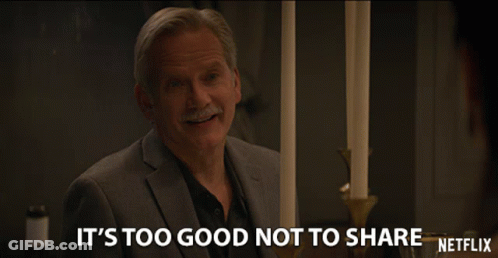 A Man In A Suit Says It 'S Too Good Not To Share On Netflix GIF