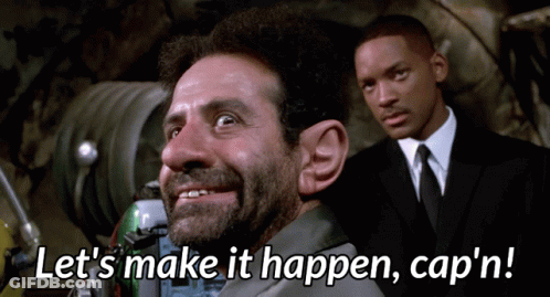 A Man In A Suit Says Let 'S Make It Happen Cap 'N ' GIF
