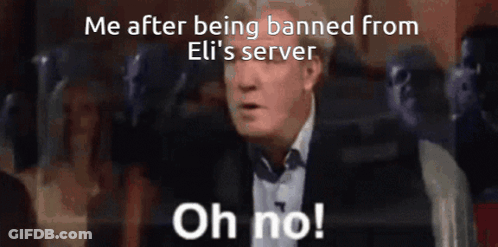 A Man In A Suit Says " Oh No " In Front Of A Crowd Of People GIF