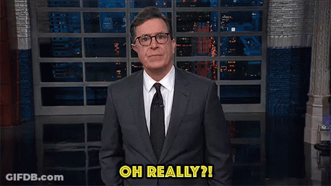 A Man In A Suit Says Oh Really GIF