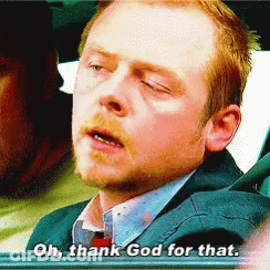 A Man In A Suit Says Oh Thank God For That GIF