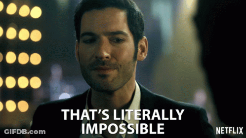 A Man In A Suit Says That 'S Literally Impossible On A Netflix Ad GIF