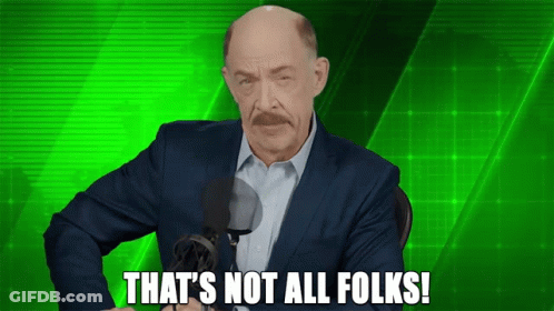 A Man In A Suit Says That 'S Not All Folks In Front Of A Green Screen GIF