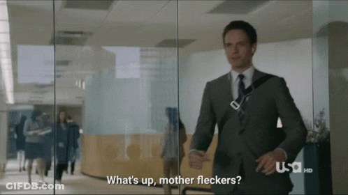 A Man In A Suit Says What 'S Up Mother Flickers GIF