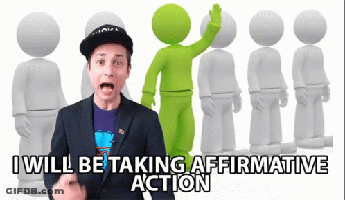 Man In Suit Saying I Will Be Taking Affirmative Action GIF