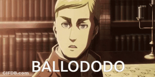 A Man In A Suit Stands In Front Of A Sign That Says Ballododo On It GIF