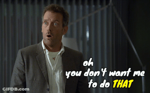 A Man In A Suit Stands In Front Of A Sign That Says Oh You Don 'T Want Me To Do That GIF