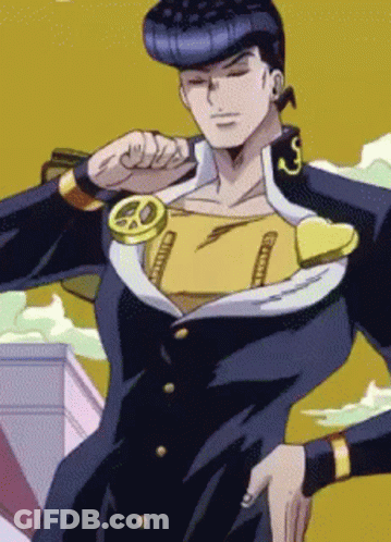 A Man In A Suit With A Skull Belt Around His Neck GIF