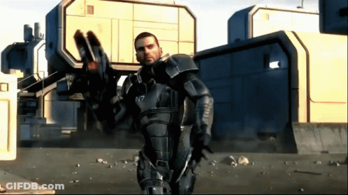 A Man In A Suit With The Letter N7 On His Chest GIF