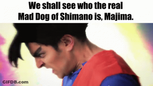 A Man In A Superhero Costume Says We Shall See Who The Real Mad Dog Of Shimano Is GIF