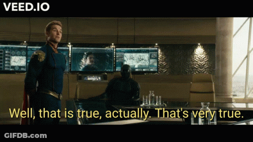 A Man In A Superhero Costume Says Well That Is True Actually That 'S Very True .. GIF