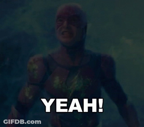 A Man In A Superhero Costume Says " Yeah " GIF