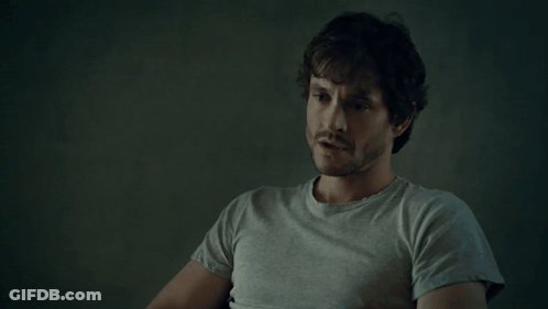 A Man In A T-Shirt Says Abigail Hobbs Doesn 'T Have Anyone GIF