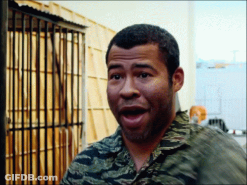 A Man In A Tiger Camo Shirt Making A Surprised Face GIF