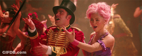 A Man In A Top Hat Is Dancing With A Woman In A Purple Dress GIF