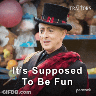 A Man In A Top Hat With The Words It 'S Supposed To Be Fun On The Bottom GIF