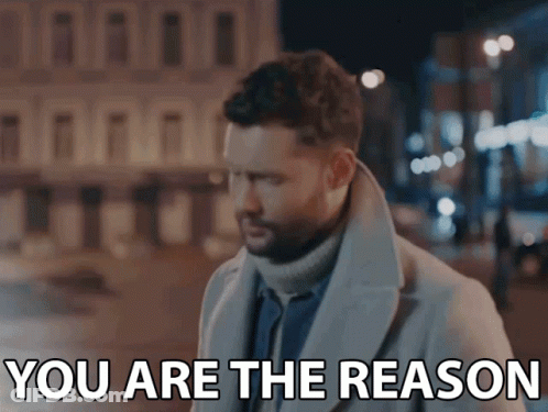A Man In A Trench Coat Says You Are The Reason GIF