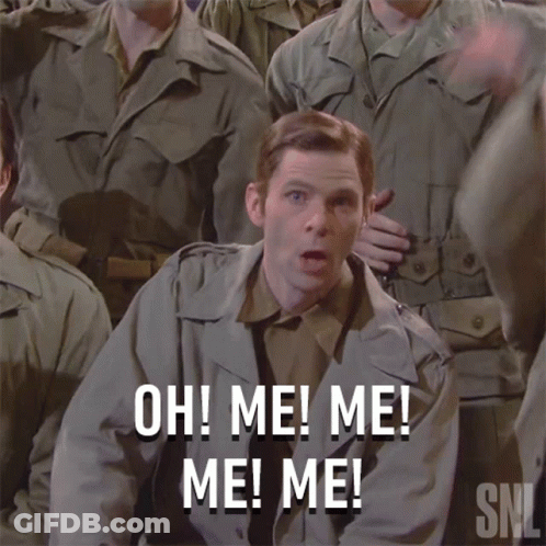 A Man In A Trenchcoat Says Oh Me Me Me Me GIF