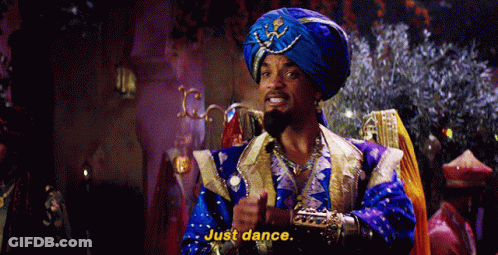 A Man In A Turban Says " Just Dance " GIF