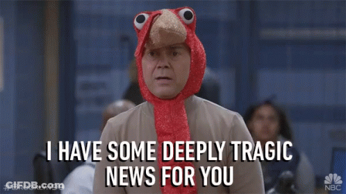 Turkey Costume Man Saying Deeply Tragic News GIF