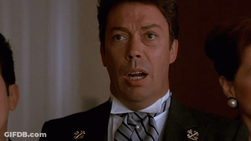 A Man In A Tuxedo Is Saying I 'M Terribly Sorry Sir But GIF