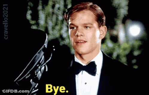 A Man In A Tuxedo Says Bye In Yellow GIF