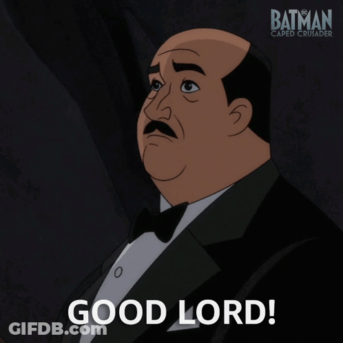 A Man In A Tuxedo Says Good Lord GIF