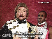 A Man In A Tuxedo Says I 'M Thankful Because I 'M Rich And You Are Not GIF