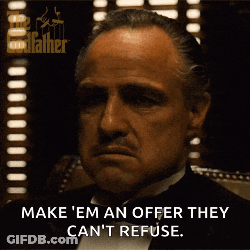 A Man In A Tuxedo Says Make Em An Offer They Can T Refuse GIF