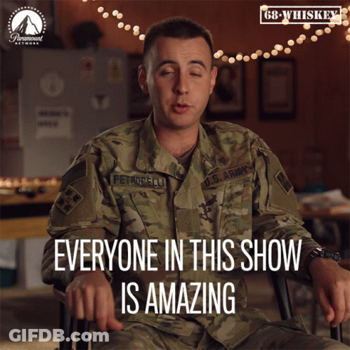 Man In U.S. Army Uniform Says Everyone Is Amazing GIF
