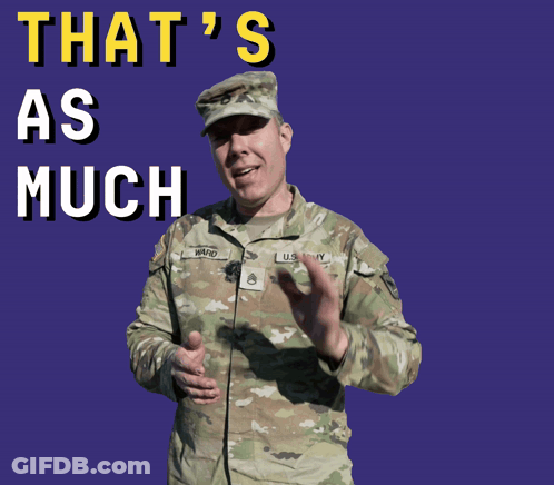 A Man In A U.s. Army Uniform Stands With His Arms Outstretched GIF