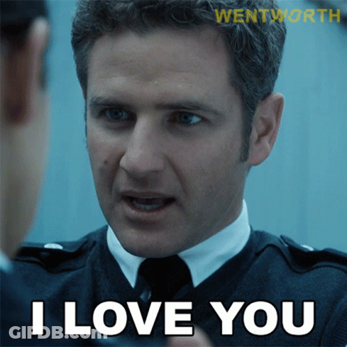 A Man In A Uniform Says I Love You GIF