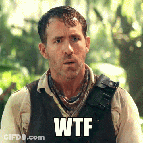 A Man In A Vest With The Word Wtf Written On His Chest GIF