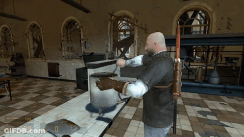 A Man In A Video Game Has A Score Of 0 GIF