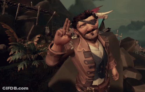 A Man In A Video Game With A Beard And Eye Patch On His Eye GIF