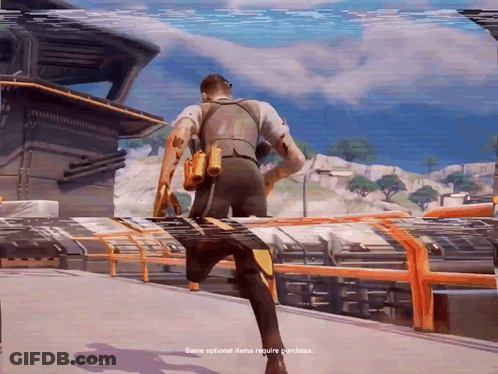 A Man In A Video Game With The Words Some Optional Items Require Purchase On The Bottom Right GIF