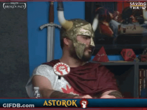 A Man In A Viking Outfit Says Yes GIF