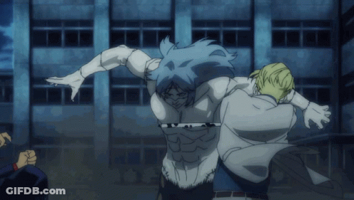 A Man In A White Coat Is Carrying Another Man In A White Coat GIF