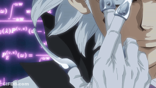 A Man In A White Glove Stands In Front Of A Screen With Mathematical Equations GIF