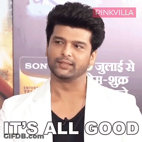 A Man In A White Jacket Says It 'S All Good In Black Letters GIF