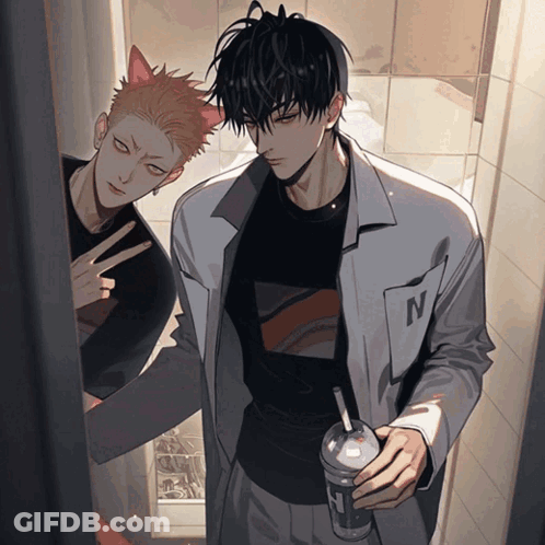 A Man In A White Jacket With The Letter N On The Pocket GIF