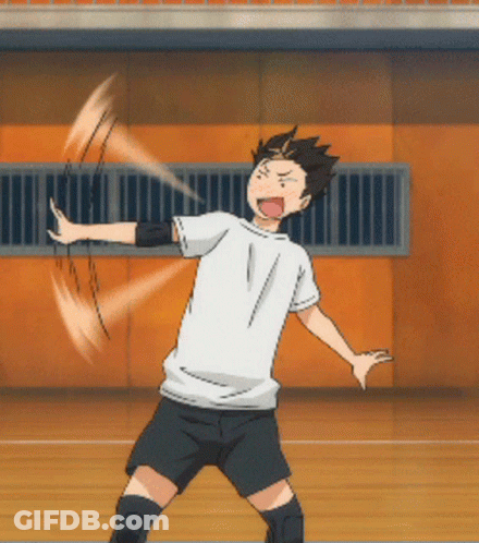 A Man In A White Shirt And Black Shorts Is Dancing GIF