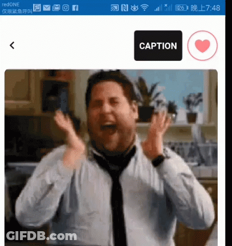 A Man In A White Shirt And Tie Is Making A Funny Face With A Caption Button Below Him GIF